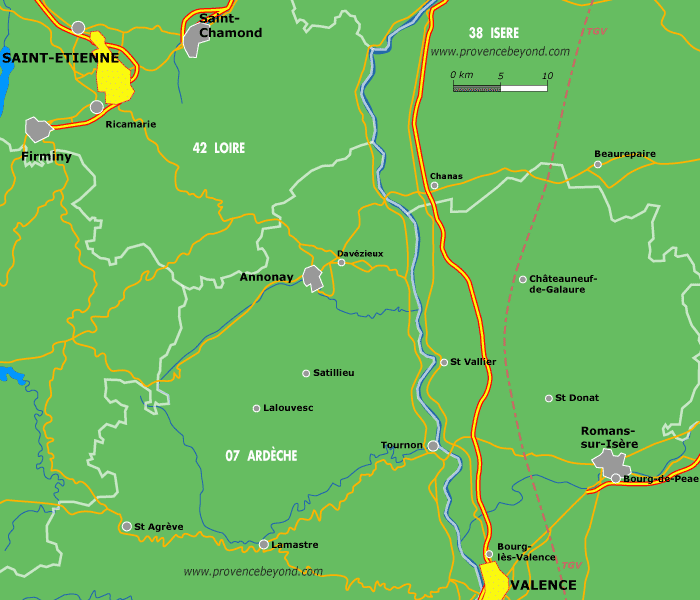 Saint Etienne regions plan