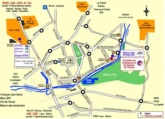 Saint Quentin itineraire plan