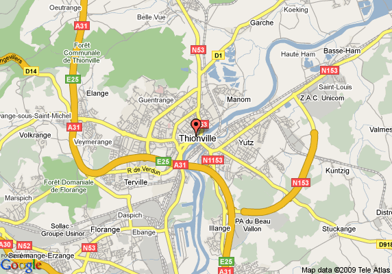 Thionville ville plan