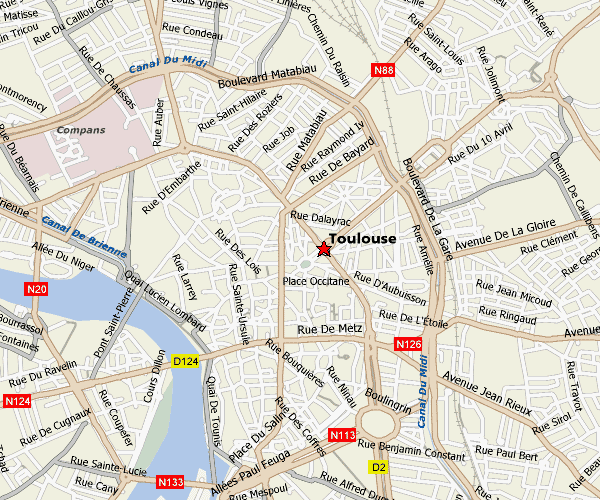 Toulouse itineraire plan