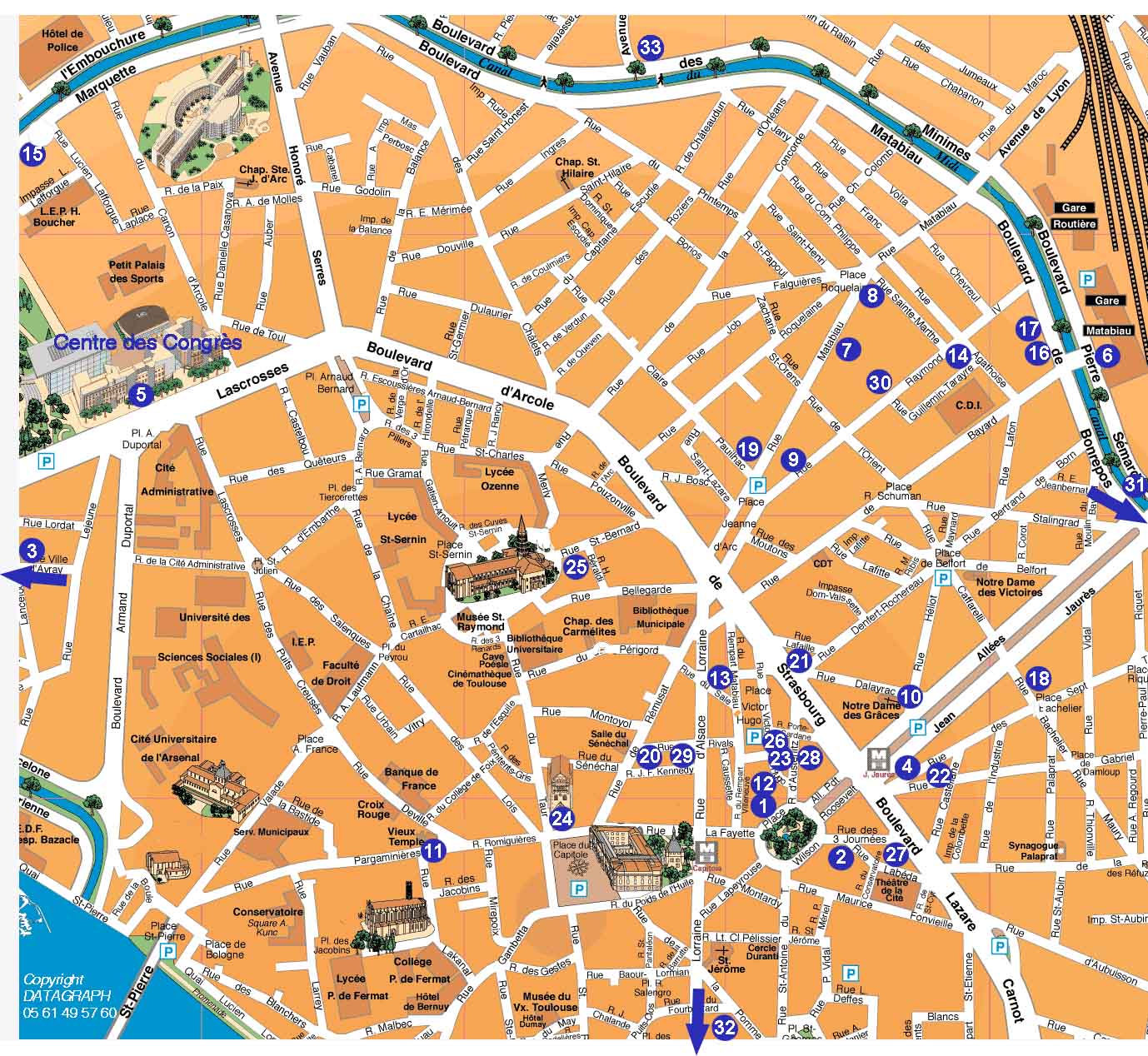 Toulouse hotels plan