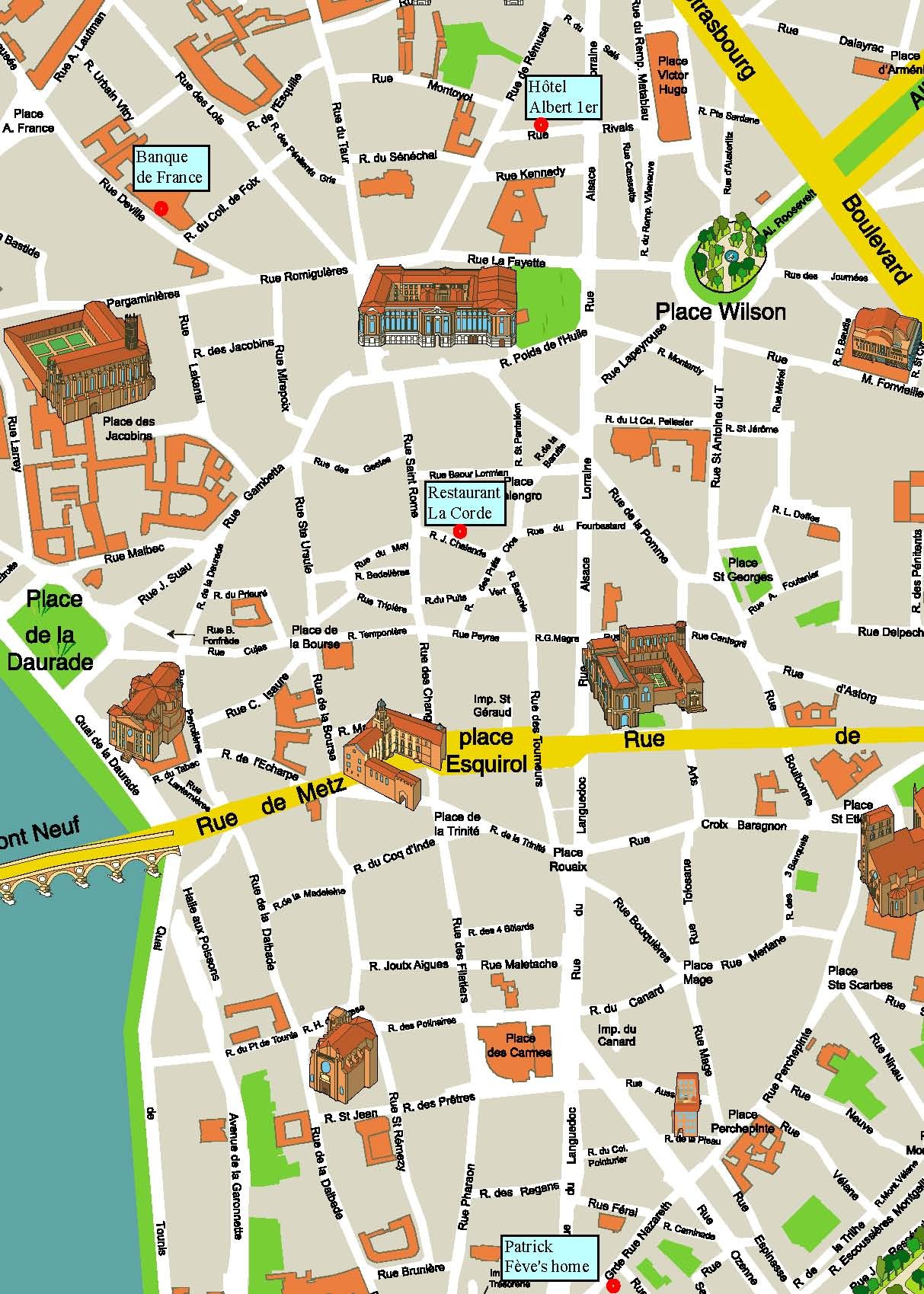 Toulouse touristique plan