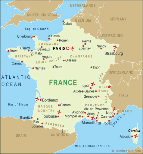 tours france on a map