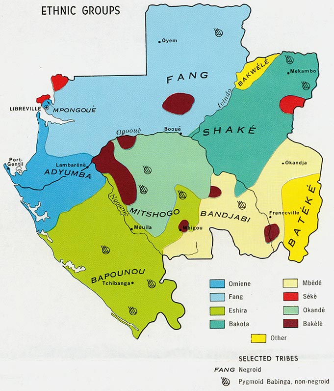 gabon ethnique carte 1968