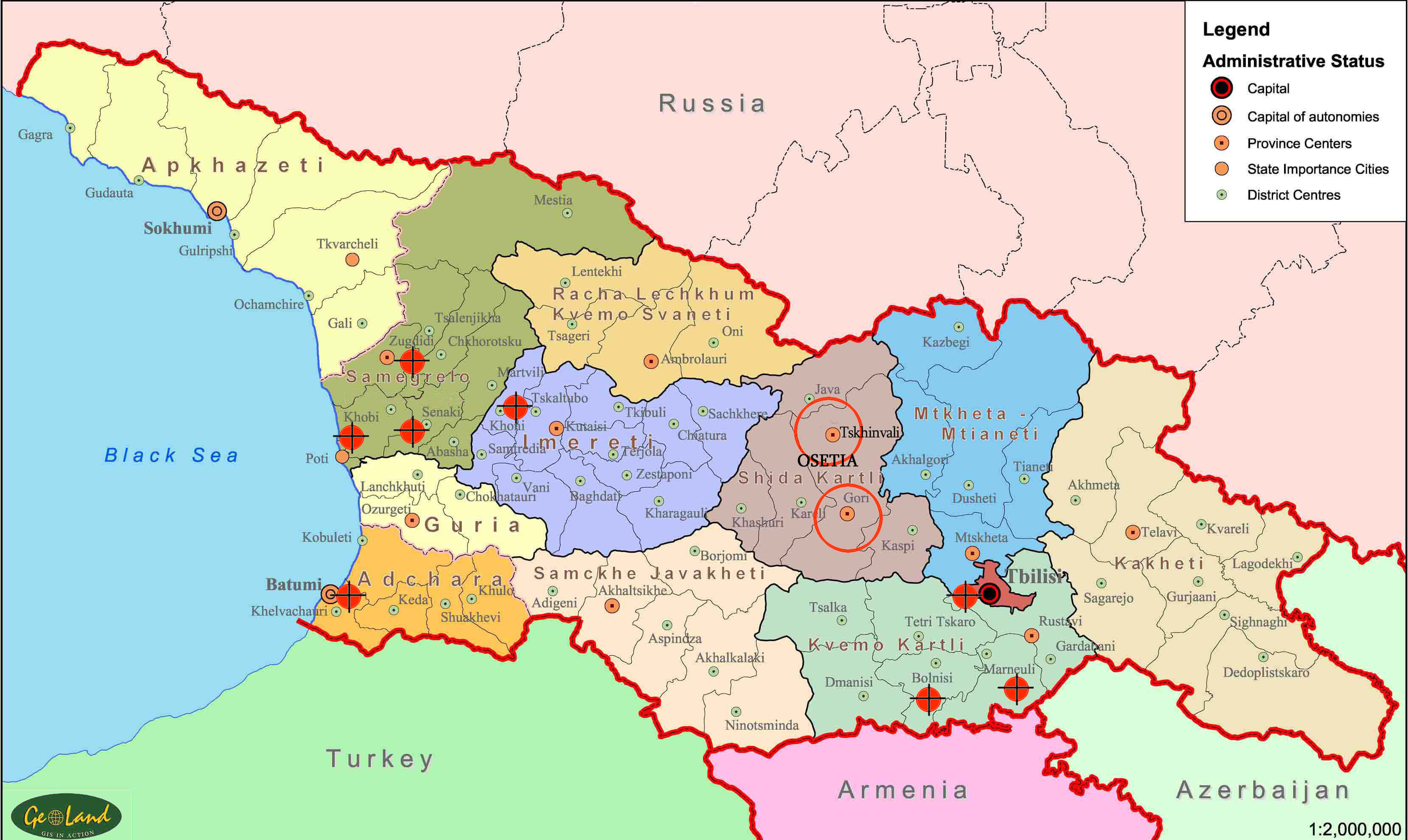 georgie politique carte