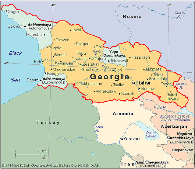 georgie regions carte