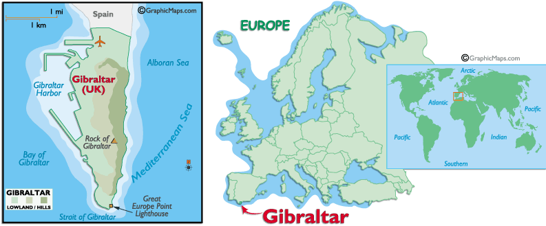 carte du Gibraltar