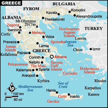 Grece Politique Carte