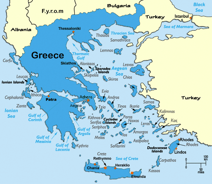 grece carte egeen mer