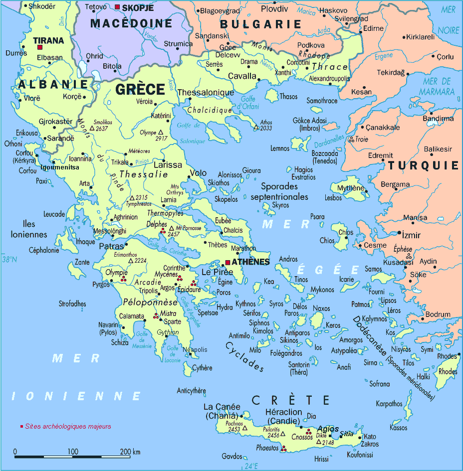 politique carte du grece