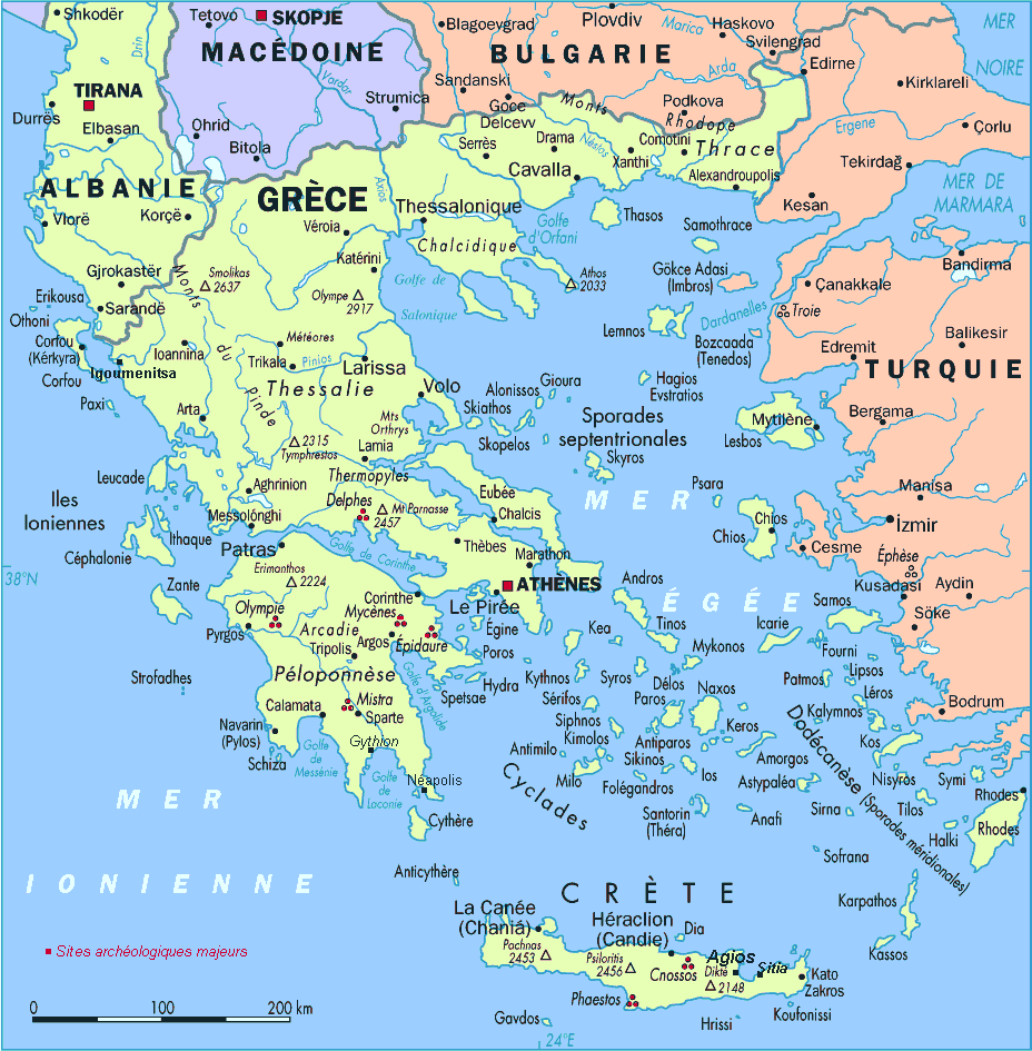 Politique Carte du Grece