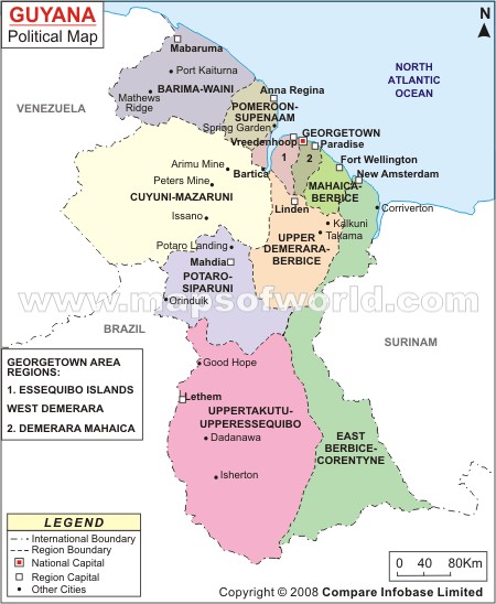 politique guyana carte