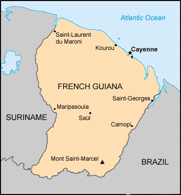 Guyane Fransaise cartes