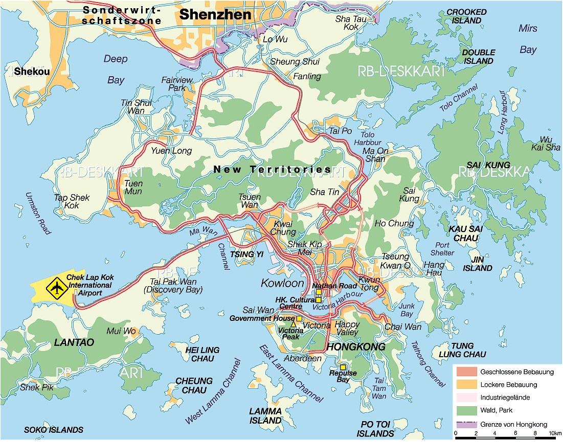 route carte du hong kong