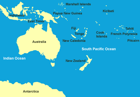 carte oceanie iles Pitcairn
