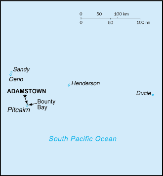 iles Pitcairn carte