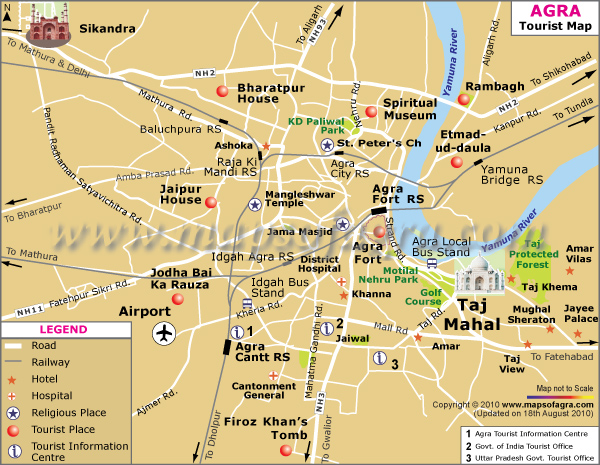 agra touristique plan