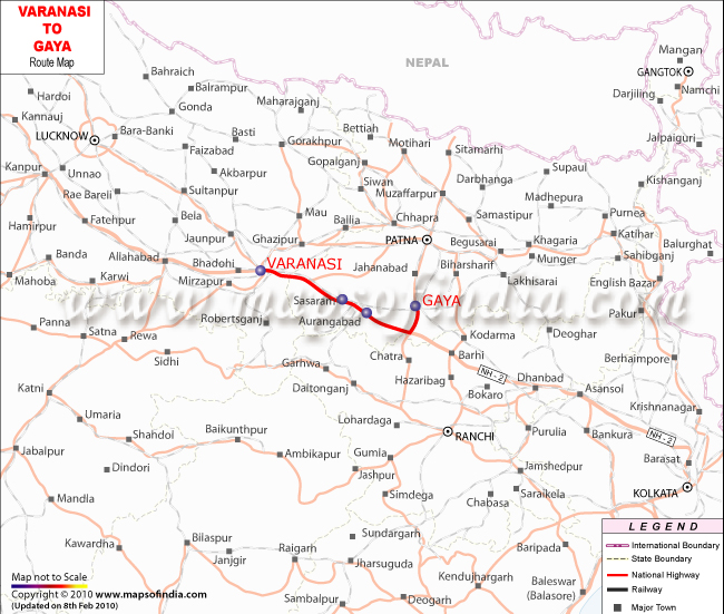 varanasi to gaya itineraire plan