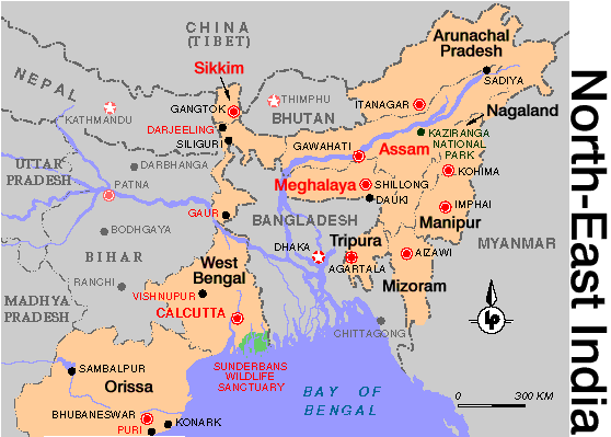 calcutta nord est inde plan