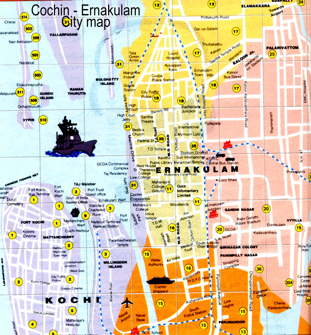 Cochin ville plan