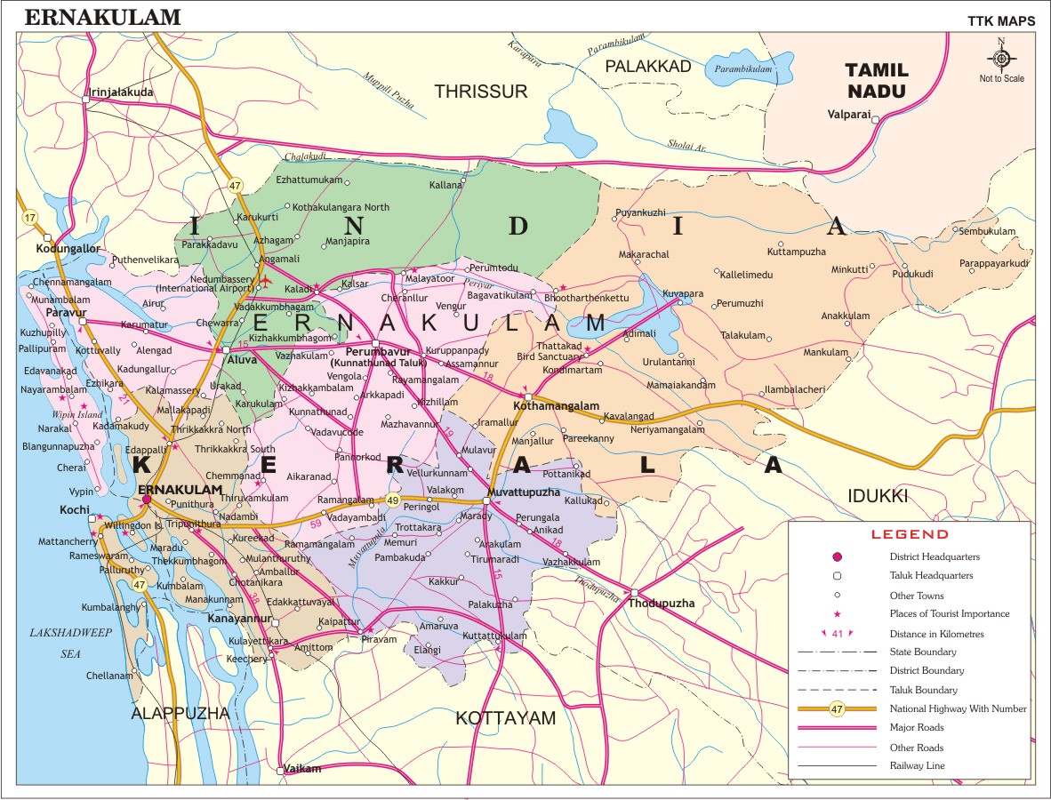 Ernakulam Cochin quartier plan