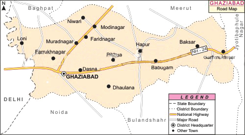 Ghaziabad itineraire plan