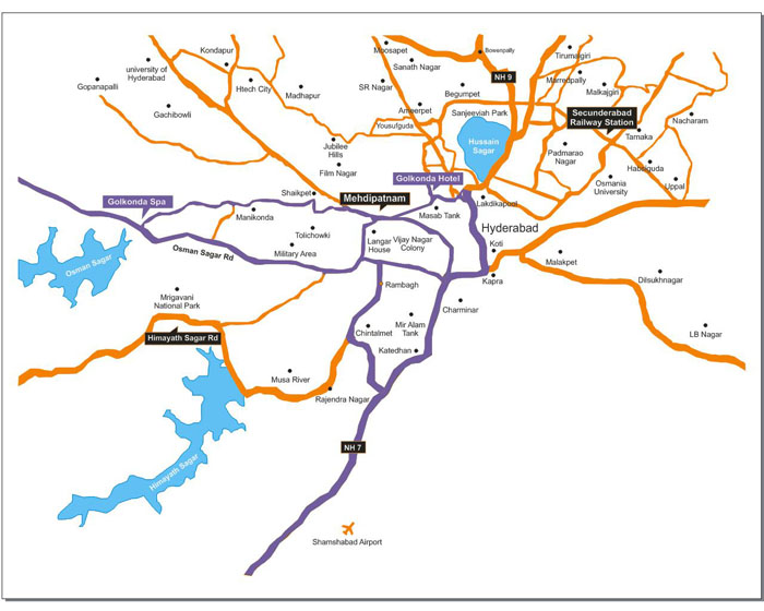 hyderabad itineraire plan