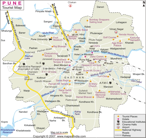 pune touristique plan