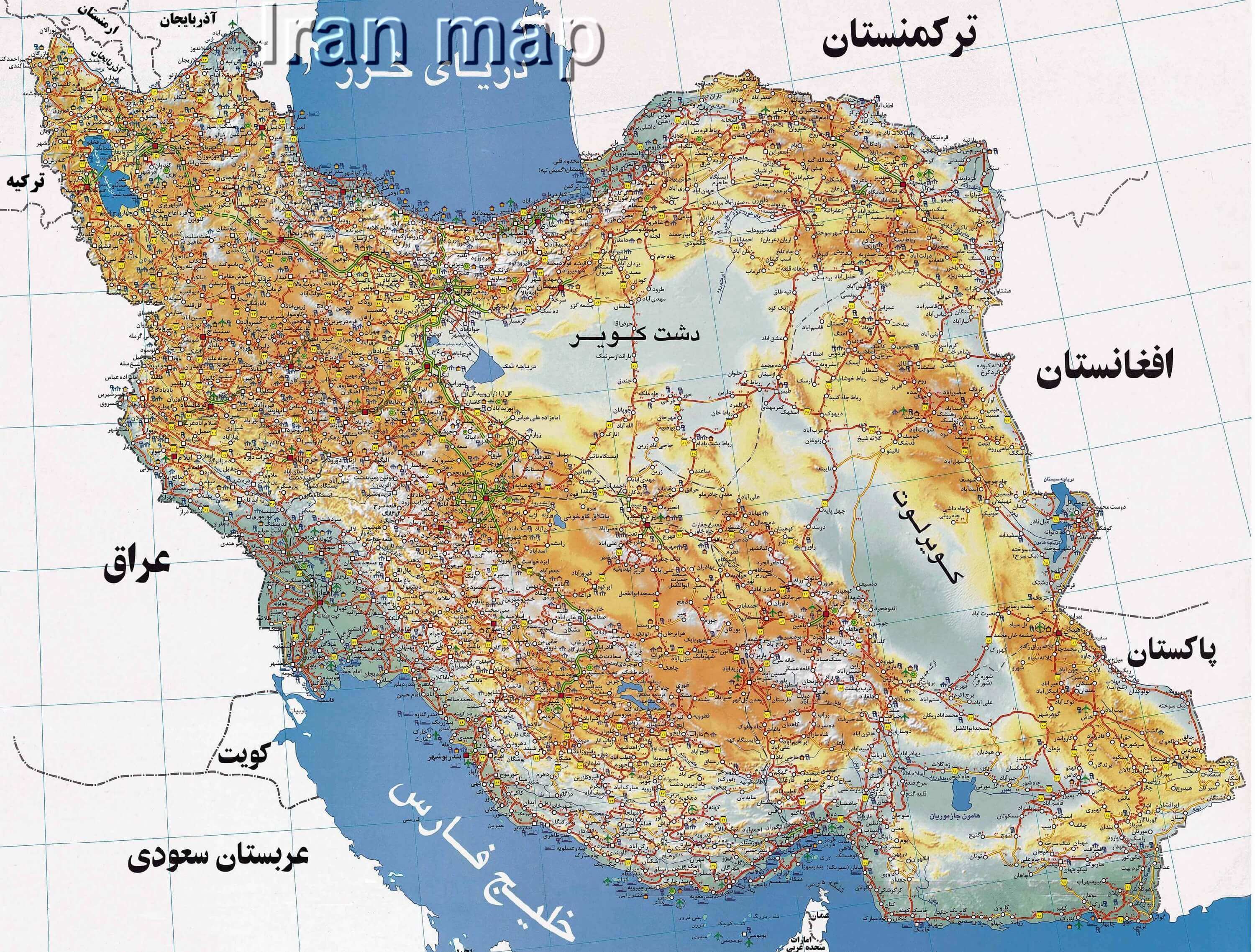 iran carte dans persan b