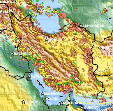 iran faute activite carte