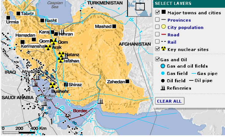 land carte du iran