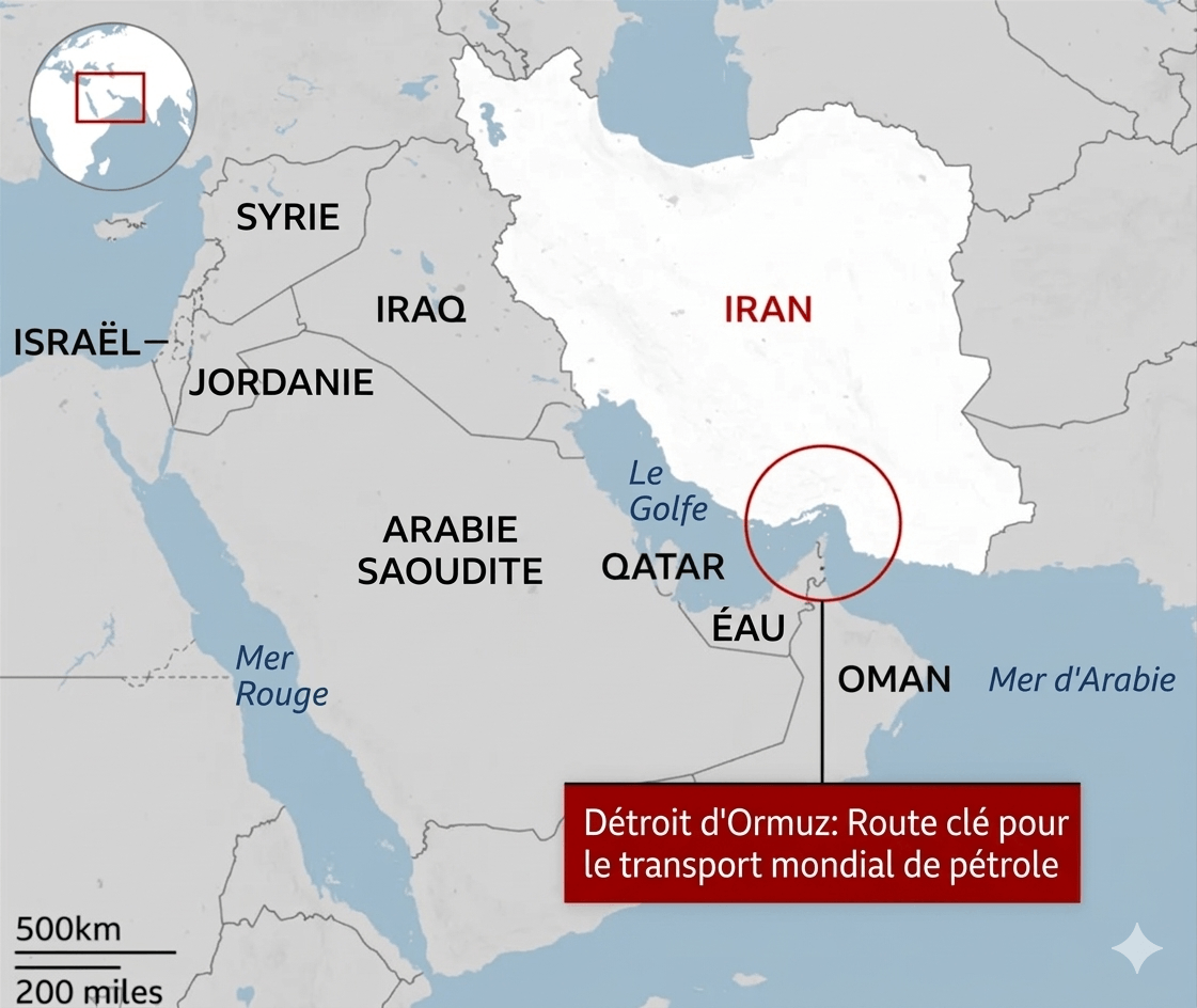 Où se trouve le détroit d'Ormuz