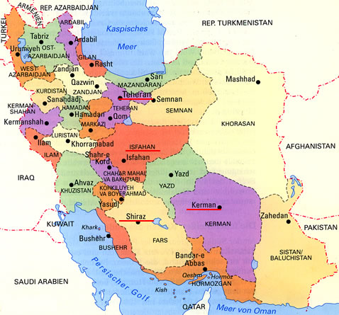 politique iran carte