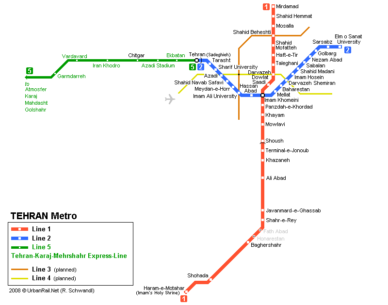tehran subway plan
