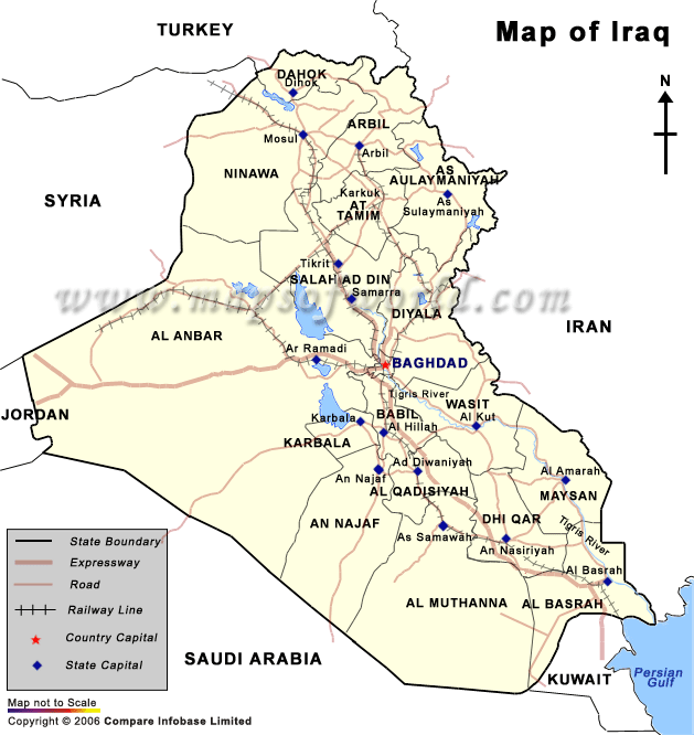 carte du iraq