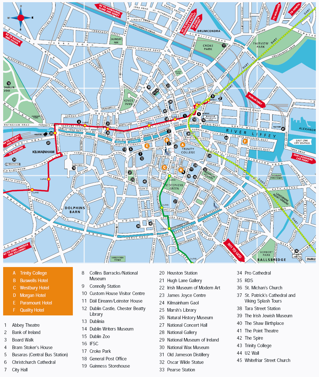 Dublin touristique plan