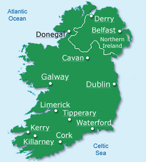 Irlande villes plan dublin