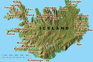 physique islande carte