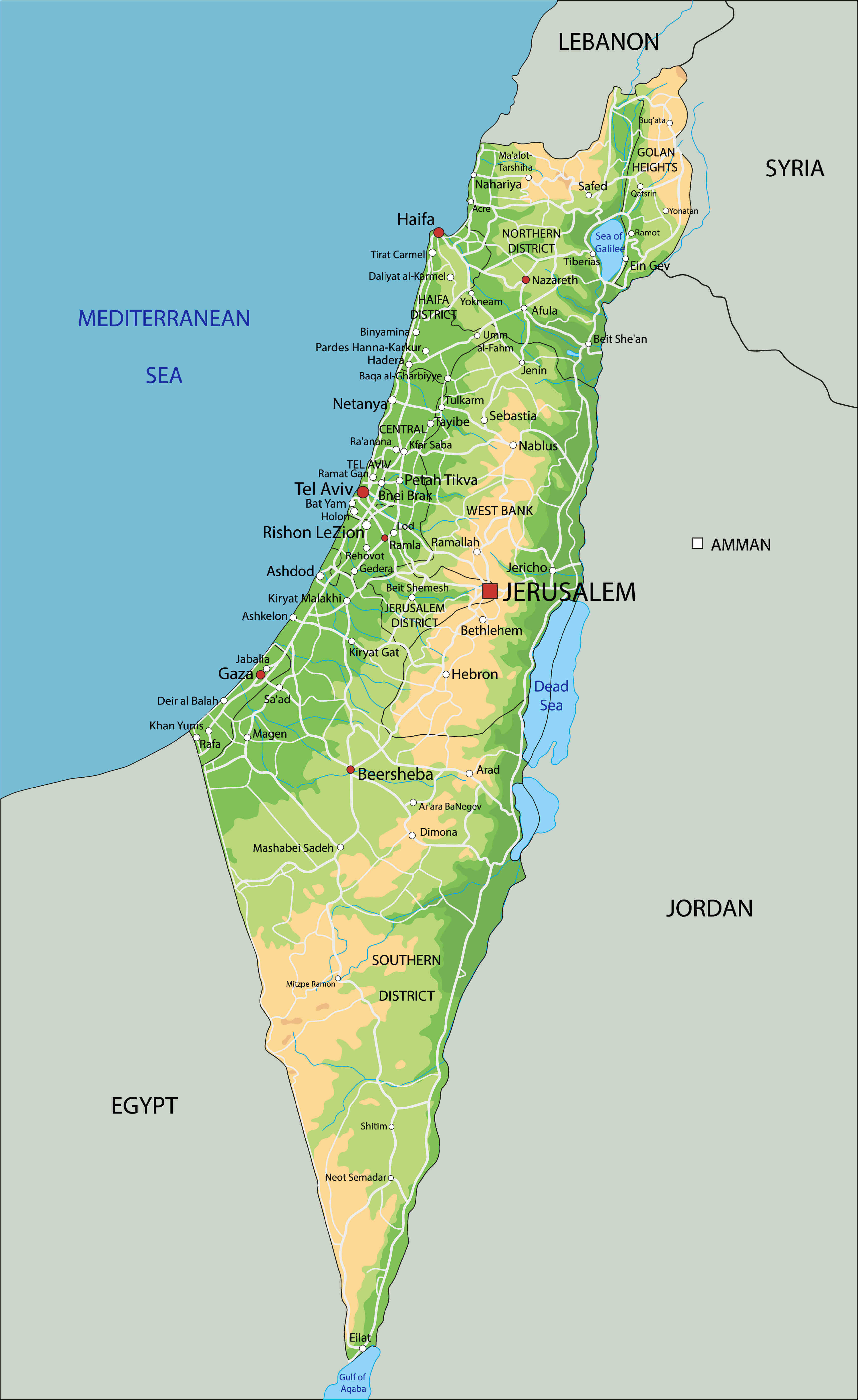 Carte de la localisation géographique d’Israël