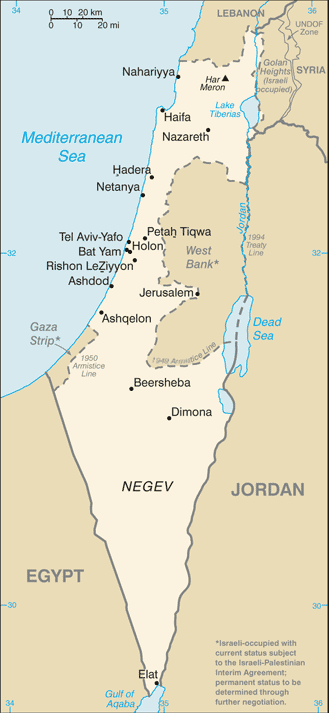 israel carte palestine