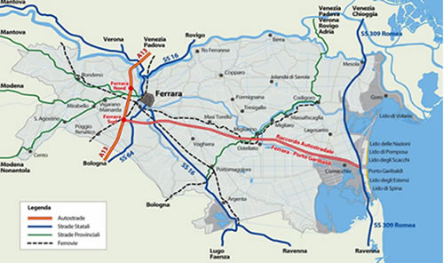 Ferrara itineraire plan