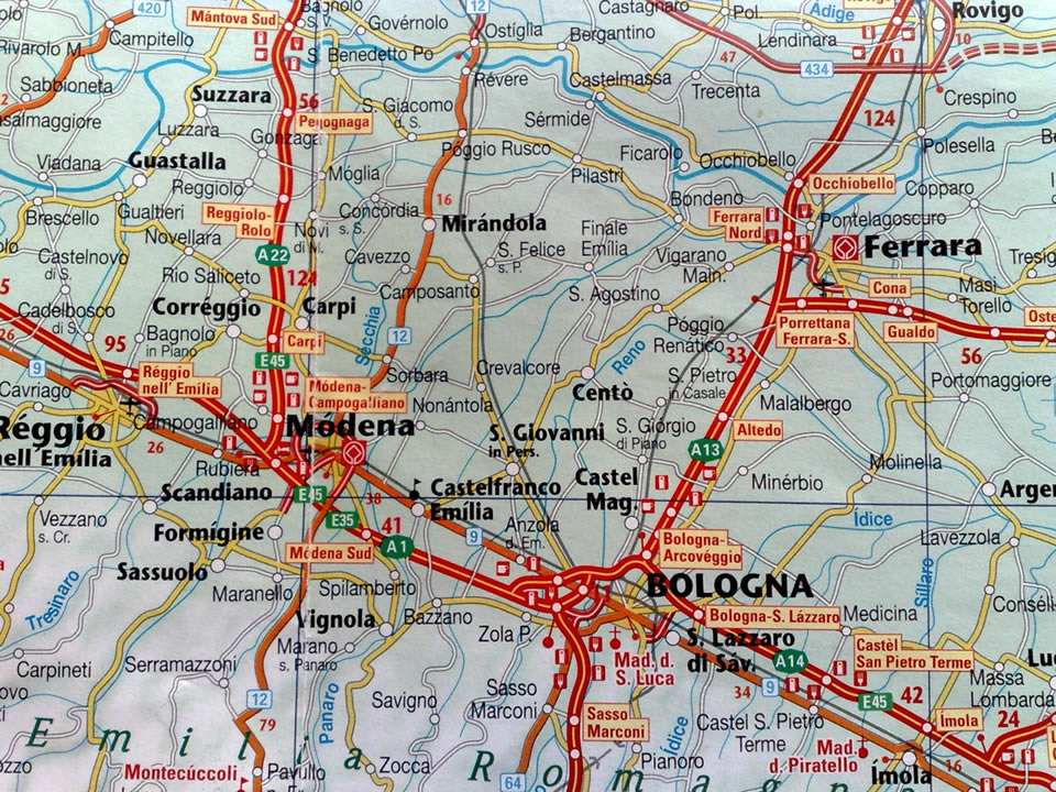 Ferrara itineraire plan