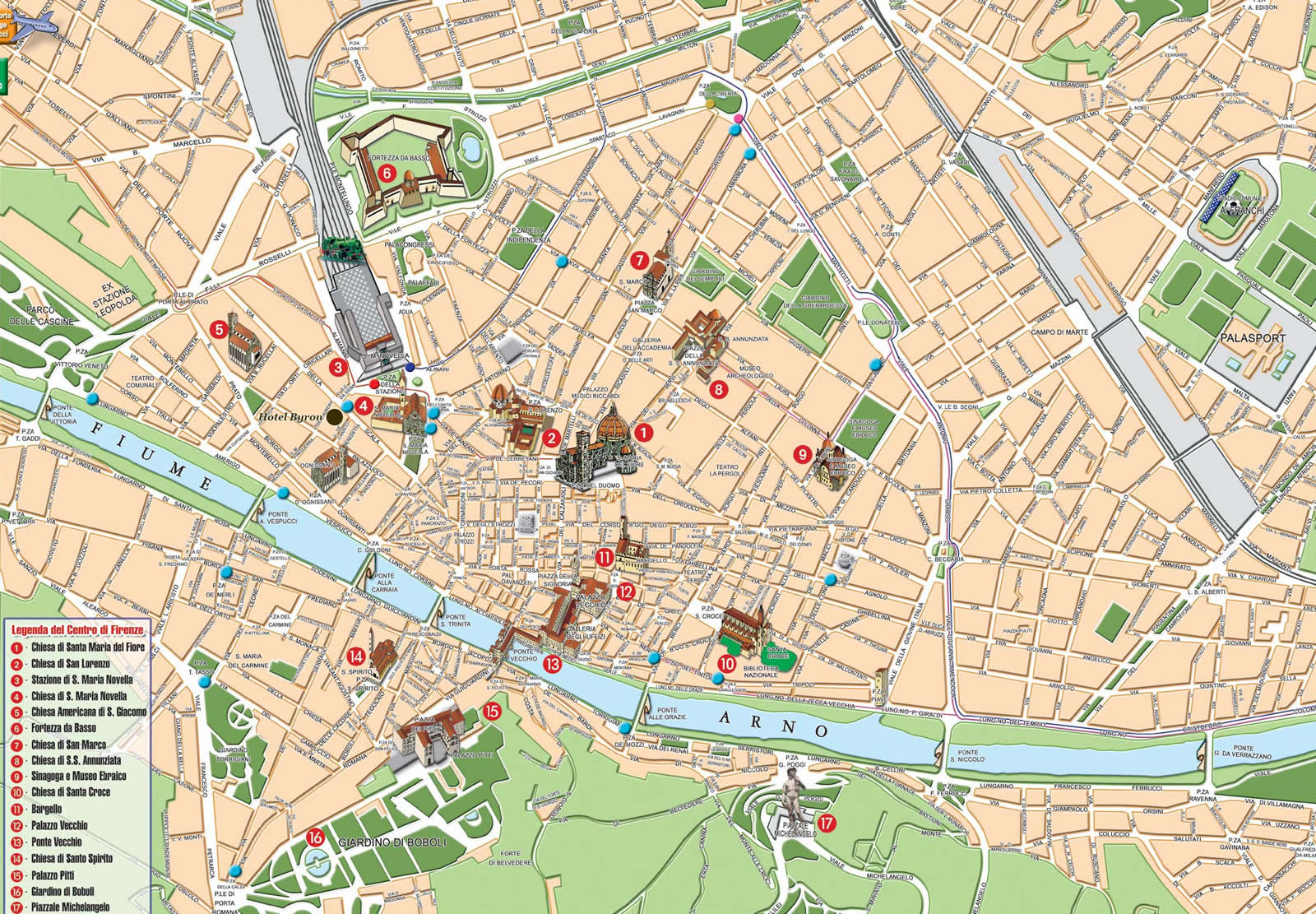 Florence centre ville plan