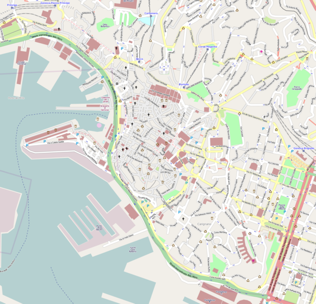 Genoa ville centre plan