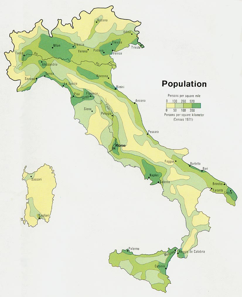 italie population carte