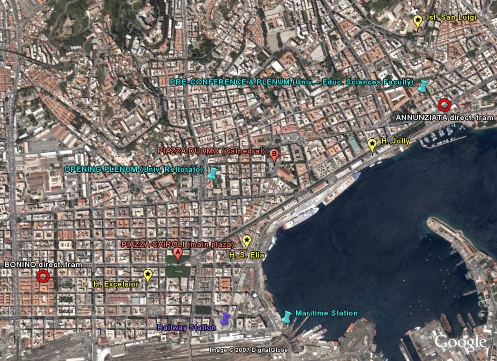 Messina centre ville plan