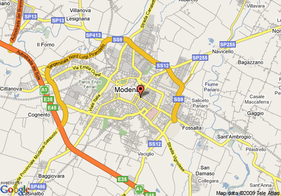 Modena hotels plan