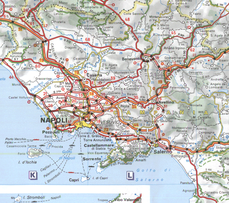 Napoli itineraire plan
