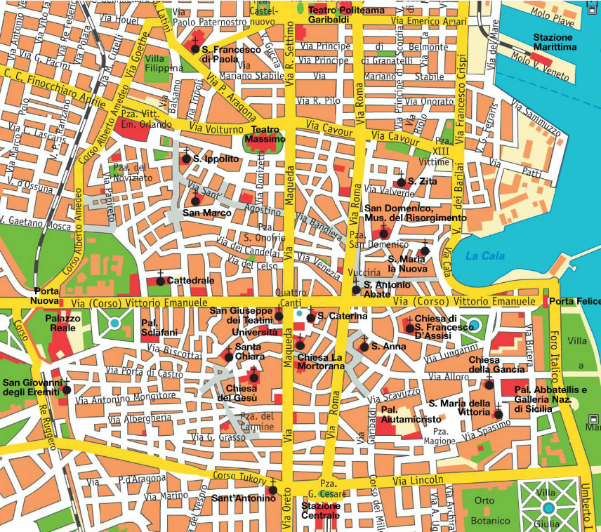 Palermo ville centre plan