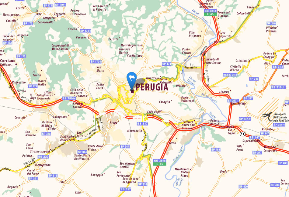 Perugia Mappa Della Citta